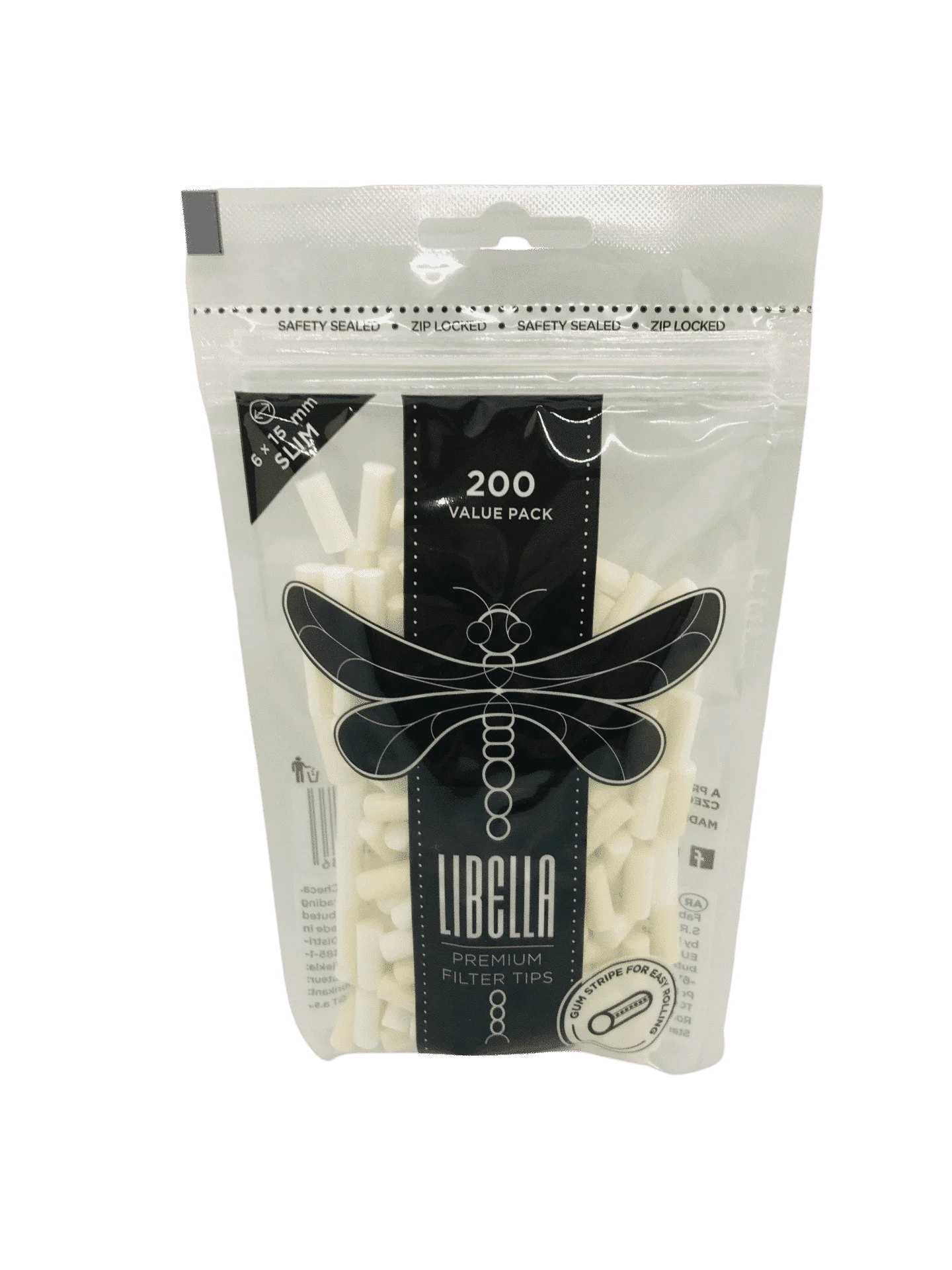 Filtros Libella Slim Premium Negro x200