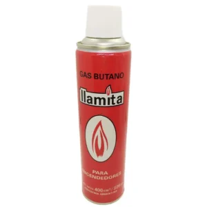 Gas Butano p/ Encendedor Llamita con boquilla 400cc